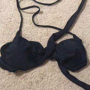 Navy crisscross bikini top